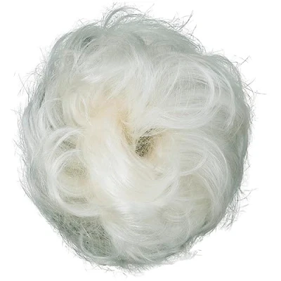 Abbildung von CAISHA 100% ECHTHAAR Haargummi Haarteil Haarverdichtung Zopf Haarband Haarschmuck Platinblond H312b