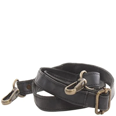 Abbildung von LECONI Trageriemen Leder Schulterriemen schmaler Schultergurt für Taschen Umhängegurt längenverstellbar 2,5x150cm grau LEC R4