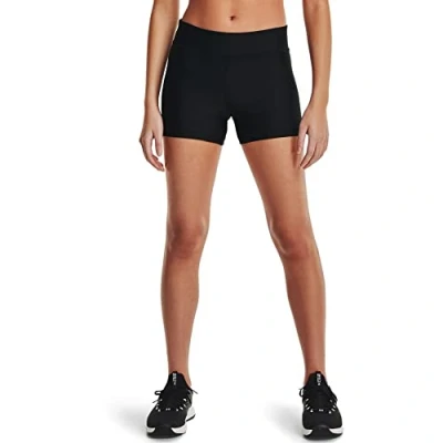 Abbildung von Under Armour Heatgear Mid Rise Ballshort Damen Schwarz, Weiß, Größe S