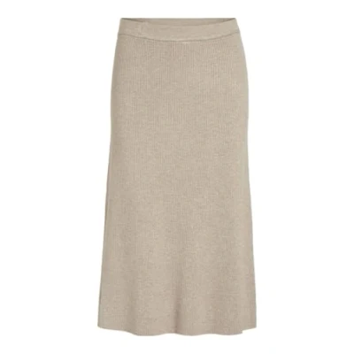 Abbildung von VILA Vicomfy Skirt Alinienrock, Damen, Größe: XS, Natural melange