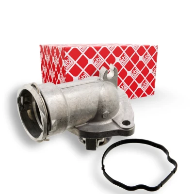 Abbildung von FEBI BILSTEIN 104757 Kühlwasserthermostat 87 mit Dichtung Gehäuse MERCEDES BENZ: C Class T modell, Saloon, E Saloon