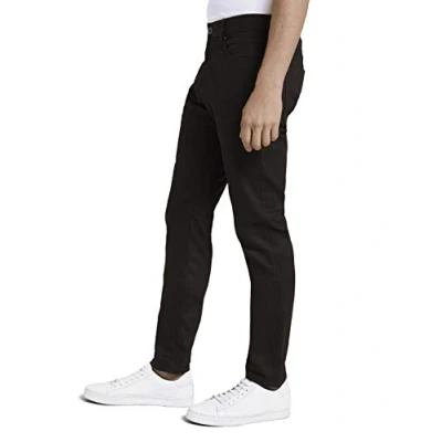 Abbildung von TOM TAILOR Herren Josh Regular Slim Jeans 1021011, 10246 Clean Raw Black Denim, 33W / 34L