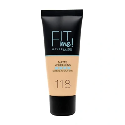 Abbildung von Maybelline New York FIT ME Matte &amp; Poreless Makeup Foundation, Damen, Größe: 30 ml, 118 light beige