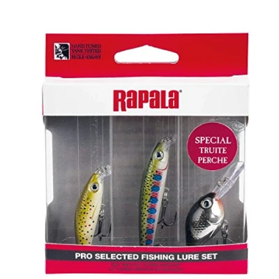 Abbildung von Rapala Ultra Light Angelköder Kit Forellen und Barschköder Shad 4cm, Minnow 6cm Crank 3cm Süßwasser Hergestellt in Estland Mehrfarbig