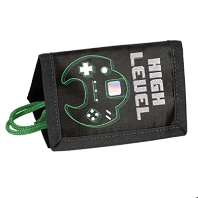 Abbildung von Paso Kinder Portemonnaie Retro Gaming Schwarz/Grün 12 x 8 1,5 cm