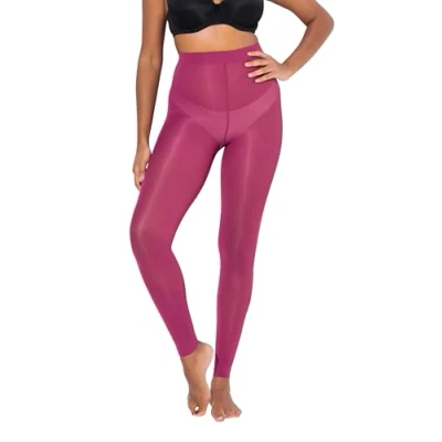 Abbildung von Ulla Popken Damen große Größen Übergrößen Plus Size Strumpf Leggings, 60 den, flache Nähte