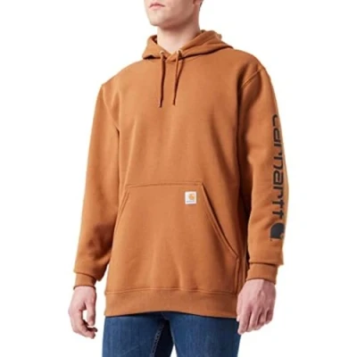 Abbildung von Carhartt, Herren, Weites, mittelschweres Sweatshirt mit Logo Grafik auf dem Ärmel, Carhartt® Braun, XS