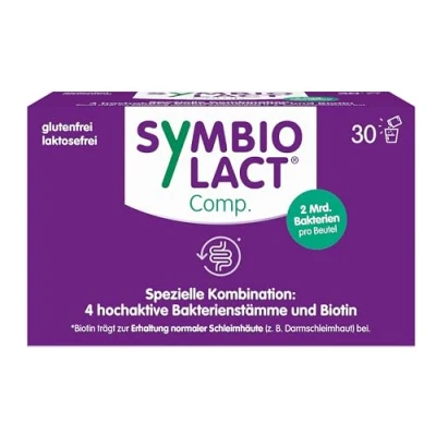 Abbildung von SymbioLact Comp.: Probiotisches Pulver, Milchsäurebakterien und Biotin für Darm Darmschleimhaut, 30 Beutel