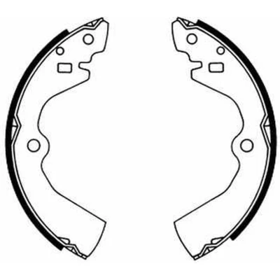 Abbildung von ABE C01034ABE Bremsbacken Hinterachse 228,6 41 SUMITOMO NISSAN: Sunny 3, Bluebird Saloon
