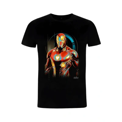 Abbildung von Marvel AVENGERS: Infinity WAR Ironman GLOW Unisex Tshirt print, Größe: Small, Black