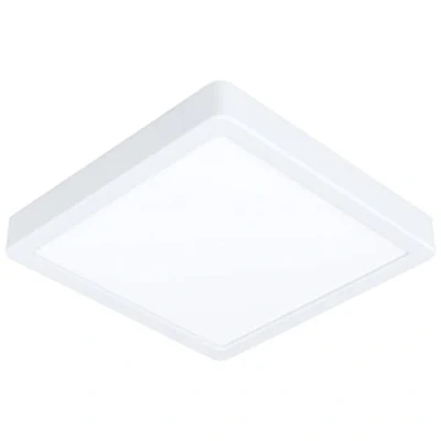 Abbildung von EGLO LED Deckenleuchte Fueva 5, L x B 21 cm, 1 flammige Aufbauleuchte aus Stahl und einer Kunststoff Leuchtfläche, Deckenlampe in Weiß, Aufbaulampe warmweiß