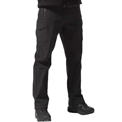 Abbildung von FREE SOLDIER Herren Winter Thermo Skihose Softshell Vlies Gefüttert Outdoor Hose Taktische Wasserdicht Langlaufhose für Jagd Trekking und Fahrrad