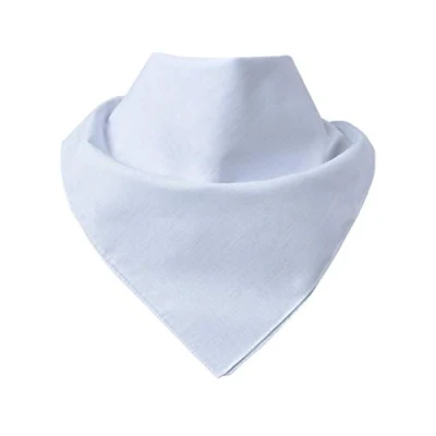 Abbildung von Miobo Bandana, Kopftücher, Halstücher, Halsband, 100% Baumwolle, Einheitsgröße, Uni Weiss, 55x55cm