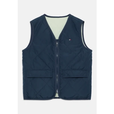 Abbildung von Tommy Hilfiger Reversible MIX Quilted VEST Weste für Kinder, Größe: 104, Dark night navy/misty sage