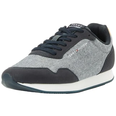 Abbildung von Tommy Hilfiger Herren Runner Sneaker Sportschuhe, Blau (Desert Sky), 43