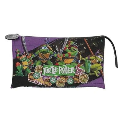 Abbildung von CYPBRANDS Unisex Kinder Ninja Turtles Dreifach Federmäppchen Mutants allentasche, grün