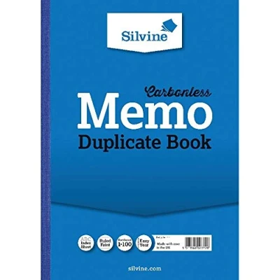 Abbildung von Silvine 714 Notizbuch mit kohlefreiem Durchschreibepapier 1 100 A4 3 Stück