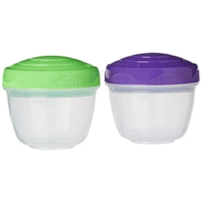 Abbildung von Product Title : Sistema Yogurt To Go Frischhaltedosen, rund 150 ml Stapelbare Vorratsdosen mit Deckeln 2 Stück