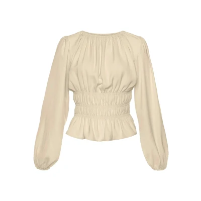 Abbildung von Lascana Langarm Bluse, Damen, Größe: 40, Creme