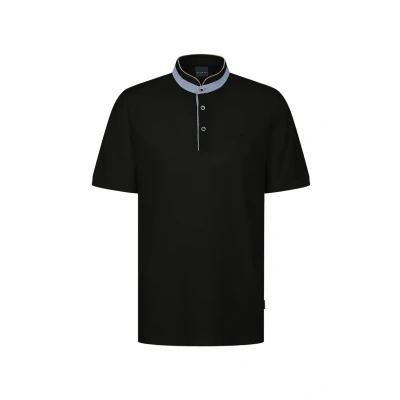Abbildung von bugatti Standcollar Tshirt basic, Herren, Größe: XL, Schwarz