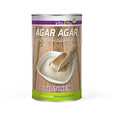 Abbildung von Vita2You Agar 200g Geliermittel Glutenfrei EU Anbau veganes Pulver in Lebensmittelqualität pflanzliche Gelatine Premium Qualität