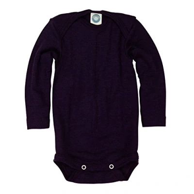 Abbildung von Cosilana, Baby Body Langarm, 70% Wolle, 30% Seide (Pflaume, 98 104)