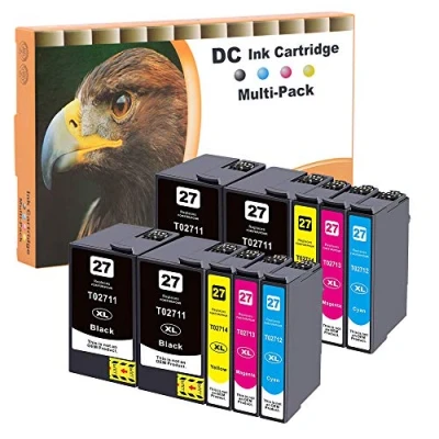 Abbildung von D&amp;C 10 Ersetzt für Epson 27XL 27 Druckerpatronen Workforce WF 3600 Series, 3620 DWF, WF, 3640 DTWF, 7110 DTW, 7600 7610 7620 DTWF