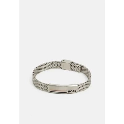 Abbildung von BOSS ALEN Armband silvercoloured, Herren, Größe: One Size, Silver coloured