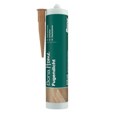 Abbildung von Bona Home Fugendicht Eiche dunkel 310 ml, Fugendichtung, Fugenfüller, Füllmasse, Holzkitt Reparaturset, Reparaturmasse, Holzspachtelmasse, Parkett Dichtstoff, Fertigmörtel