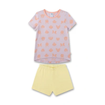 Abbildung von Sanetta Mädchen Schlafanzug kurz rosa Hochwertiger und bequemer aus Bio Baumwolle für Mädchen. Pyjamaset 104