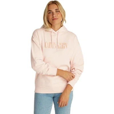 Abbildung von Calvin Klein Jeans Varsity Hoodie Sweatshirt, Damen, Größe: Medium, Silver peony