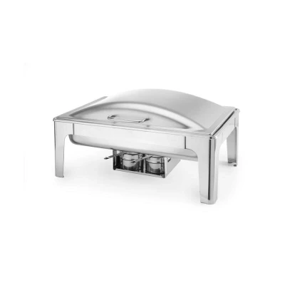 Abbildung von HENDI Chafing Dish GN 1/1 inkl. 9 Liter Behälter 65 mm + 2 für Brennpaste, 57 x 43 29 cm Speisenwärmer Gastro