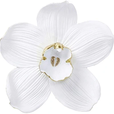 Abbildung von Kare Design Wandschmuck Orchid, Weiß, Wandschmuck, Wand Deko, Orchidee, handgefertig, 54x51x15 cm (H/B/T)