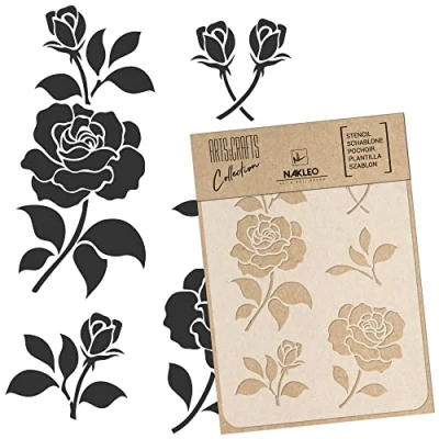 Abbildung von DIY Wiederverwendbare Kunststoffschablone // A3 A4 A5 Rosen Handwerk Möbel Scrapbooking Decoupage (A3)