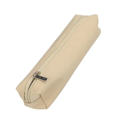 Abbildung von Online Premium Schlampermäppchen/Pencil Case Retro Beige I Stylisches Schlamperetui für Jungen &amp; Mädchen Federmäppchen mit praktischem Reißverschluss 1 Fach Ideal Schule, Uni Büro
