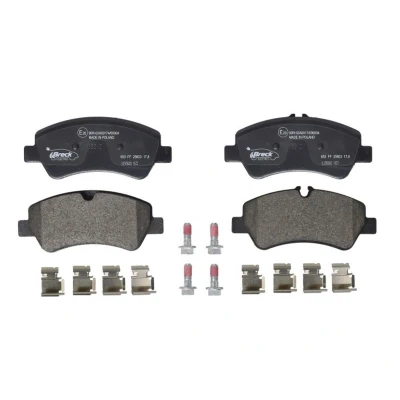 Abbildung von BRECK 25603 00 653 Bremsbelagsatz Keramik für Verschleißwarnanzeiger vorbereitet mit Bremssattelschrauben Zubehör FORD: Transit Custom V362 Van