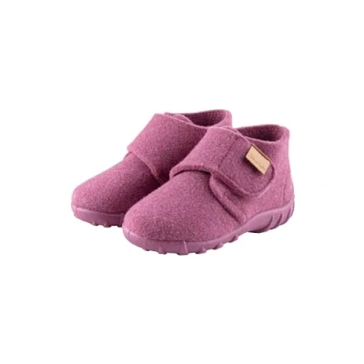 Abbildung von Sterntaler Hausschuh aus Wollfilz, Unisex Baby und Kinder Schuhe mit rutschfester Sohle Klettverschluss flexible Sohle, beerenrosa, 23