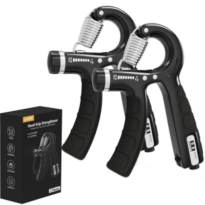 Abbildung von Handtrainer,2er Set Handtrainer Unterarmtrainer,Verstellbarer Griff 5 60 kg,Hand Unterarm Trainingsgerät,Grip Griffkraft Trainer,Rutschfester Griff,Für Sportler und Wiederherstellung der Hand