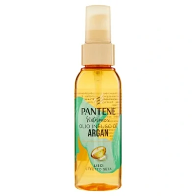 Abbildung von Pantene Pro V Haaröl mit Arganöl, ideal für krauses und stumpfes Haar, seidiger Effekt, nährend, ohne Ausspülen, 100 ml