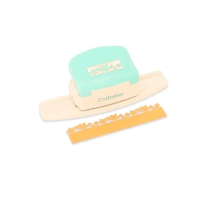 Abbildung von Craftelier RandLocher Sterne zur Herstellung dekorativer Stern Stanzkanten auf Papier und Kartonbögen speziell für Scrapbooking Größe ca. 15 x 5,02 cm