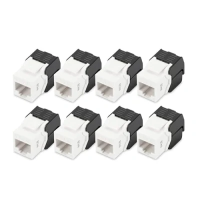 Abbildung von DIGITUS DN 93603 Keystone Modul Cat 6 8 Stück RJ45 Netzwerkdose Cat6 Ungeschirmt 250 MHz 1GBase T 1 Gbit/s AWG 26 bis 22 Werkzeugfreie Montage