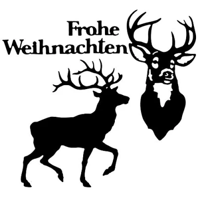 Abbildung von Ideen mit Herz Stanzschablonen Hirsche &amp; Frohe Weihnachten 4 Stück