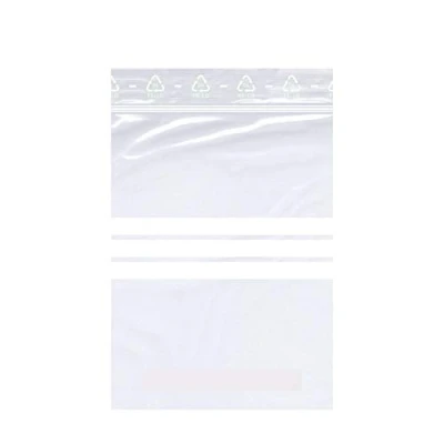 Abbildung von Bassel 100 X Plastikbeutel Verschließbar, 160x220 mm, Druckverschlussbeutel DIN A5, 50 mµ Stark, mit Beschriftungsfeld, kleine Tüten Verschluss, Zip Tüten, verschließbare Plastikbeutel.