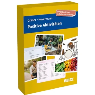 Abbildung von Positive Aktivitäten: 100 Bildkarten zur Verhaltensaktivierung in stabiler Box, Kartenformat 9,8 x 14,3 cm. Mit 32 seitigem Booklet und Online Material (Beltz Therapiekarten)