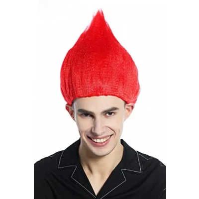 Abbildung von WIG ME UP CW 057 PC13 Perücke Damen Herren Karneval Halloween rot toupiert Troll Puck Feuer Teufel