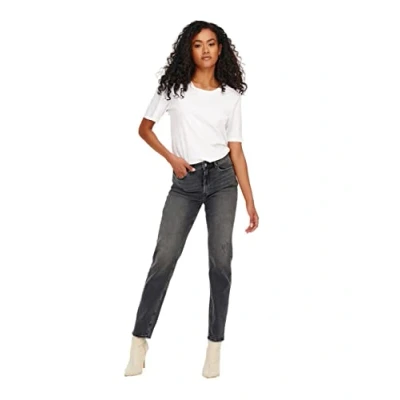 Abbildung von ONLY HIGH Waist Onlemily Stretch ST ANK NOOS Jeans Slim Fit, Damen, Größe: 26x30, Dark grey denim