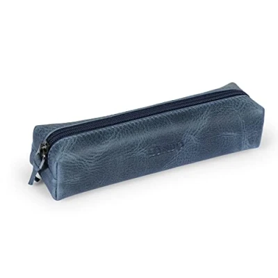Abbildung von Londo Feder , Bleistift und Kosmetiketui aus echtem Leder mit Reißverschluss Tasche für Schreibwaren