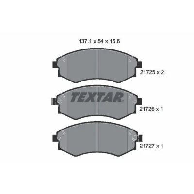 Abbildung von TEXTAR 2172502 Bremsbelagsatz mit akustischer Verschleißwarnung SSANGYONG: Rexton / 2