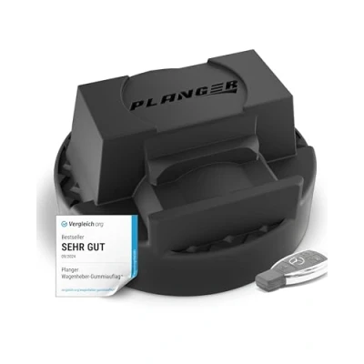 Abbildung von PLANGER® Wagenheber Gummiauflage (für Mercedes Benz) auf Rangierwagenheber Schützt PKW und SUV durch Form Gummi