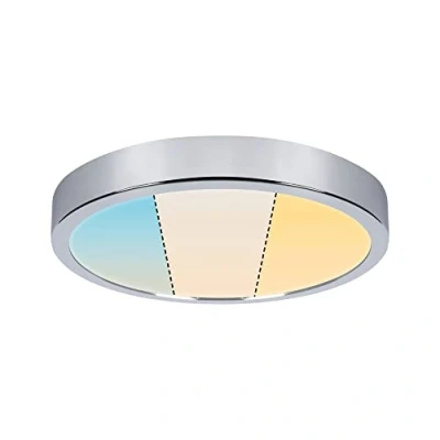 Abbildung von Paulmann 78926 LED Deckenleuchte Panel Aviar IP44 rund 300mm White Switch Chrom incl. 1x18 Watt Lichtpanel Kunststoff 2700 K